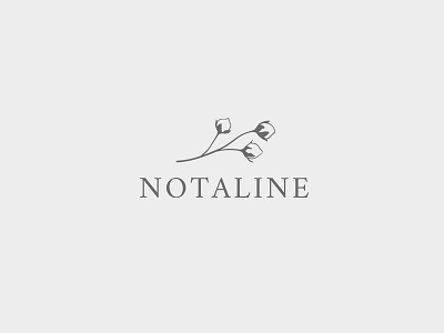 Notaline logo branding floral logo handdrawn logo logotype vector vector illustration