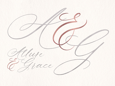 Allure & Grace. Handwritten font alphabet branding calligraphy feminine font fontself logo made with fontself modern calligraphy type typography vector illustration wedding font