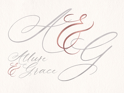 Allure & Grace. Handwritten font