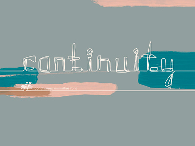 Continuity. One Line Font