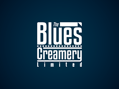 The Blues Creamery art branding clean design flat icon illustration illustrator lettering logo minimal vector