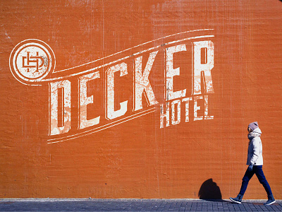 Decker Hotel branding hotel icon logo logotype monogram type