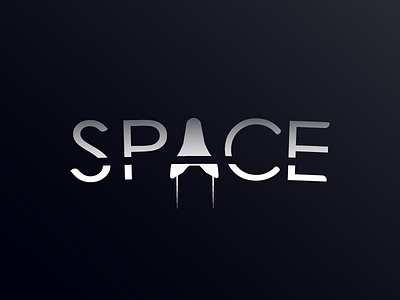 Space logo bran challenge company imaginary logo simple space