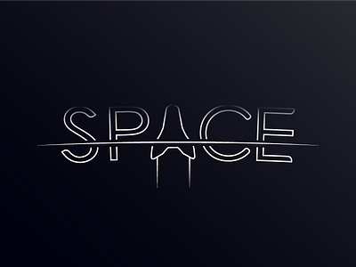 Space logo 3 bran challenge company imaginary logo simple space