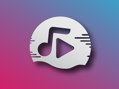 Music App app colors concept designer logo melody music phone play simple waves