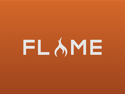 Flame 2 concept designer flame letters logo simple