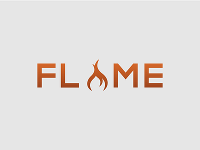 Flame 3 concept designer flame letters logo simple