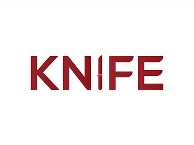 Knife 2 design designer illustration knife letters logo simple