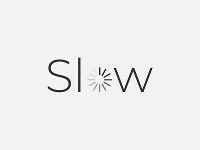 Slow concept design designer letters logo simple typography vector