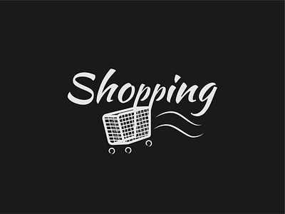 Shopping concept design designer letters logo simple typography vector