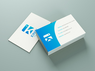 Kinisi business cards brand branding business card company concept design designer letters logo simple vector