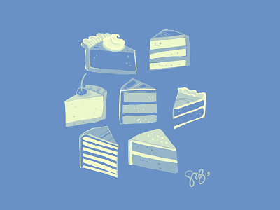 Cake design digital illustration food illustration procreate
