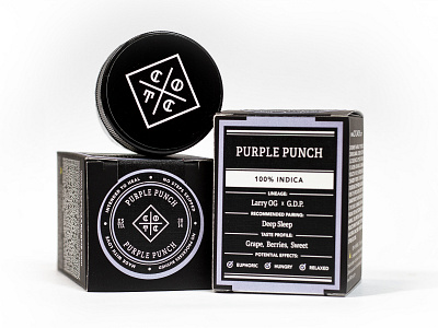 COTC™ Packaging: Purple Punch Gram box box design california cannabis cotc cream of the crop gram marijuana packaging packagingdesign weed