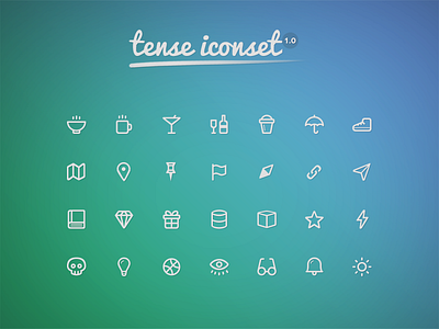 Tense Iconset v1.0 icons vector