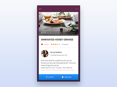 Food detail screen food food detail mobile app order product detail