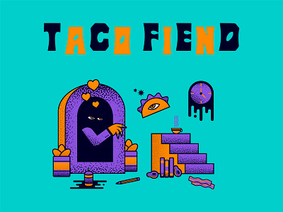 Taco Fiend art coloful colors design doodles illustration illustrator vector