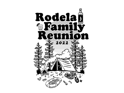 Family Reunion T-shirt art black and white design doodles illustration illustrator tshirt vector