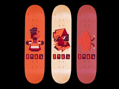 Idea Skateboards coloful colors design illustration illustrator photoshop skate board skate deck skate or die vector