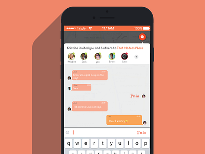 Fringle Chat android chat friends fringle hangout ios location map ui