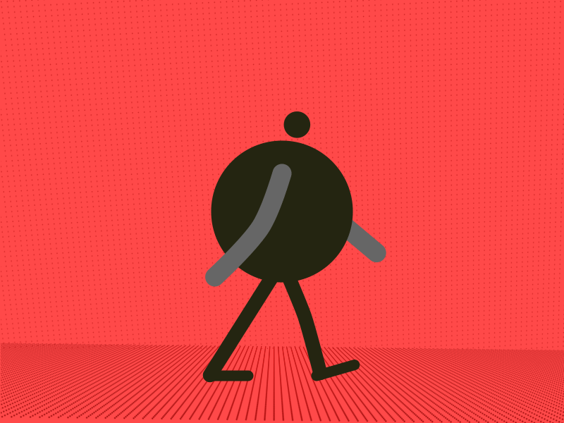 Psych walk animation beat character graphics mograph motion music psychedelic walkcycle
