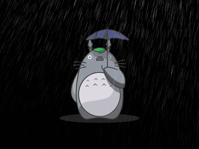 Totoro rains anime characters chennai gif lightning mograph motiongraphics rains totoro