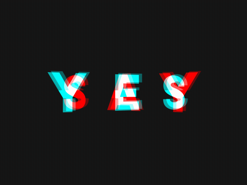 Ohh.. Yes! anaglyph mograph quote
