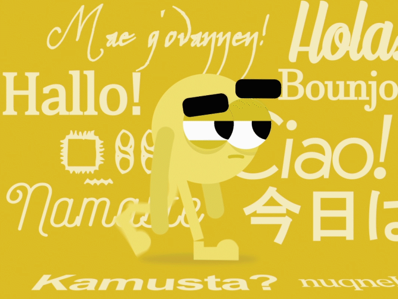 Burnout at the Hello Wall animation character animation gif loop