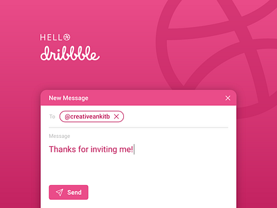 Hello Dribbble daily ui daily ui 001 daily ui challenge first first post first shot firstshoot firstshot hello dribbble hellodribbble moncath newmessage thank you thanks for invite thanksgiving thankyou thankyoumessage ui welcome