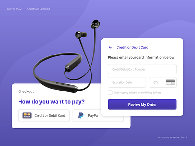 Daily UI #002 - Credit Card Checkout