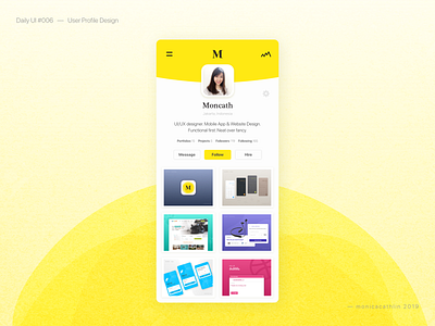 Daily UI #006 - User Profile Design