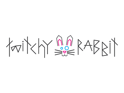 Twitchy Rabbit bunny hand lettered icon icon design logo logo design logos marketing rabbit thirty logo challenge thirty logos