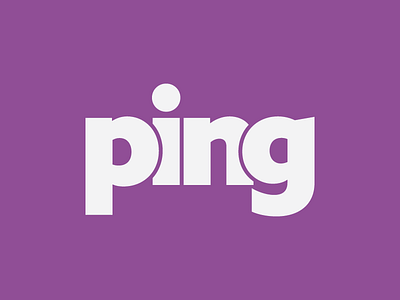 Ping logo logo design logos purple text thirty logos thirtylogos type typography