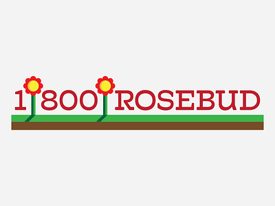 1-800-Rosebud flowers logo logo design logomark logos marketing roses thirty logo challenge thirty logos thirtylogos wordmark