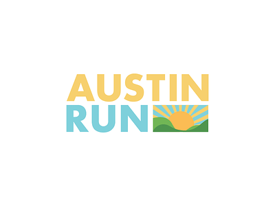 Austin Run icon logo logo challenge logo design logos run running sunset thirty logos