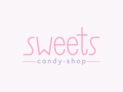 Sweets candy challenge logo logo design logos pink thirty logo challenge thirty logos type typography