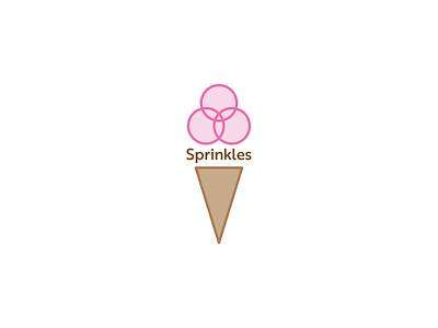 Sprinkles design ice cream ice cream cone ice cream shop icon icon design logo logo design logos pink sprinkles thirty logo challenge thirty logos typography