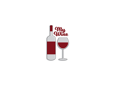 My Wine drink icon icon design icons logo logo design logos merlot red thirty logo challenge thirty logos type wine wine bottle wine glass