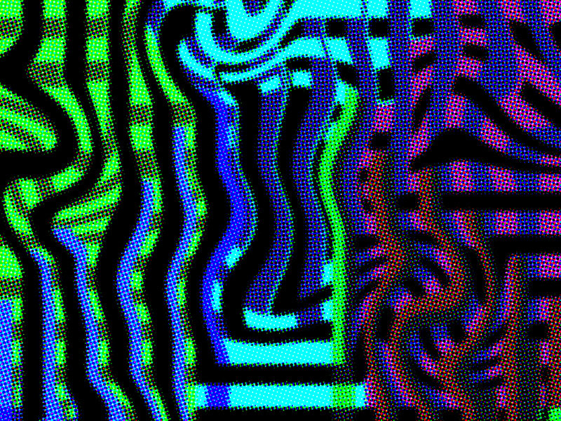 001 design graphic design poster design warp illustrator photoshop neon half tone pattern design pattern