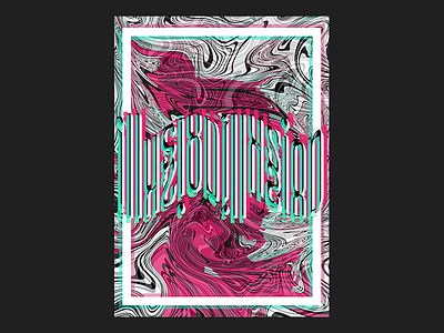Illusion blank poster cyan glitch art illusion magenta poster poster design posters type poster warp