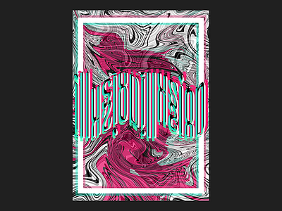 Illusion blank poster cyan glitch art illusion magenta poster poster design posters type poster warp