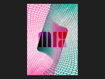 MIX blank poster bold cyan design graphic design mix neon pink poster poster design posters print print design print isnt dead