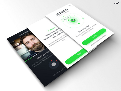 Esteemd app design hourly worker job offer job search mobile design neon roots user experience