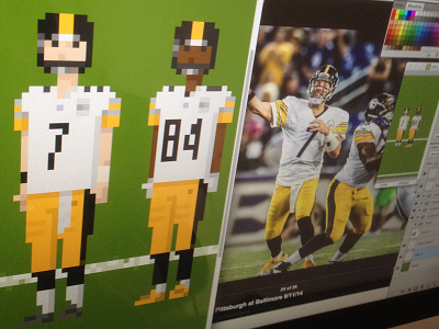 Pixel art Work In Progress 8bit americano football nfl pittsburgh pixel art steelers