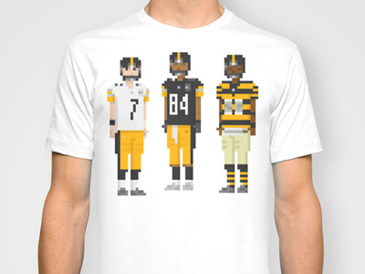 First Pixskin Heroes t-shirt is coming! 8 bit football nfl pittsburgh pixel art steelers