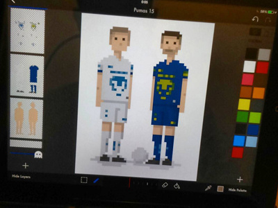 Pixel art footballers 8 bit fifa football game méxico pixel art pumas soccer sports unam