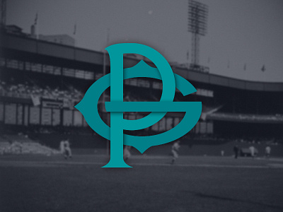 Polo Grounds monogram baseball beisbol logo monogram polo grounds sports