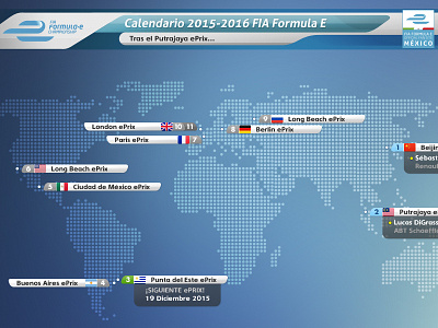 Formula E fan site graphics design flag formula e infographic map photoshop