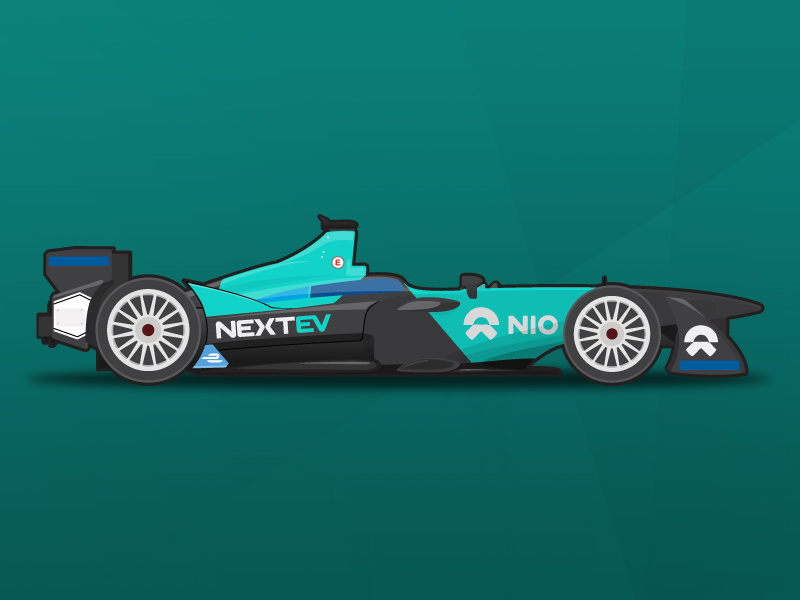 NextEV NIO Formula E Vector by Pixteca on Dribbble