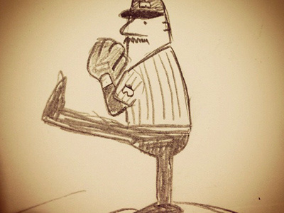 Baseball Sketch baseball beisbol illustration pitcher player retro sketch sports