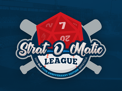 Strat-O-Matic Baseball League baseball beisbol dice icosahedron league logo sports strat o matic stratomatic
